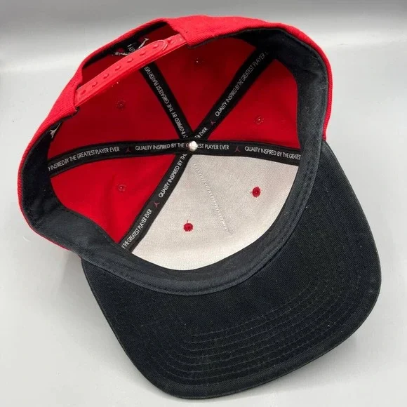 Air Jordan Hat Men Red Black‎ Jumpman Script Snap Back Cap